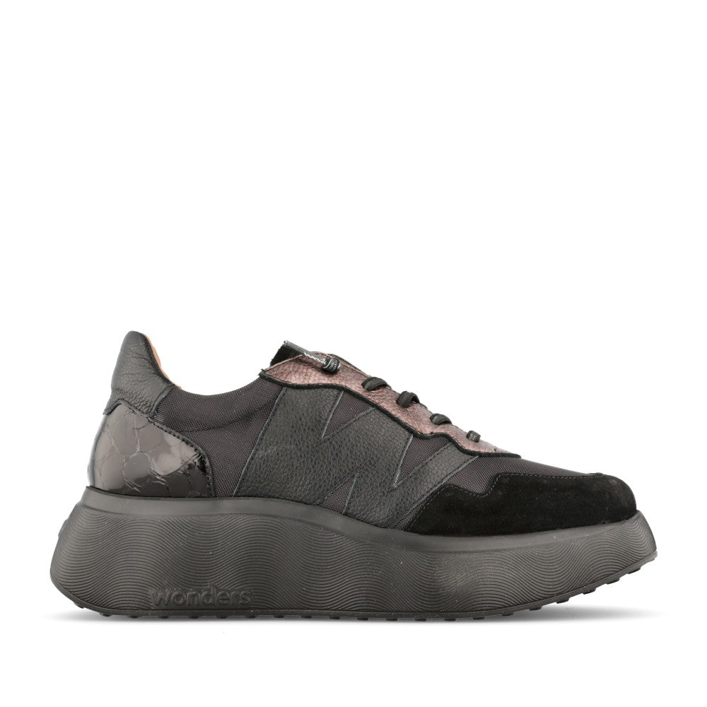 Ladies A-3631 Platform Trainer In Black