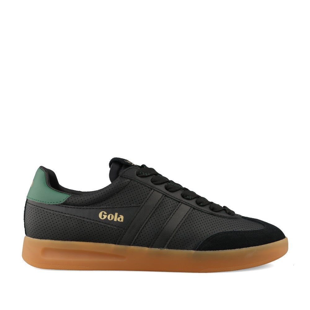 Mens Cyclone Leather Cmb792 Laced Trainer In Black