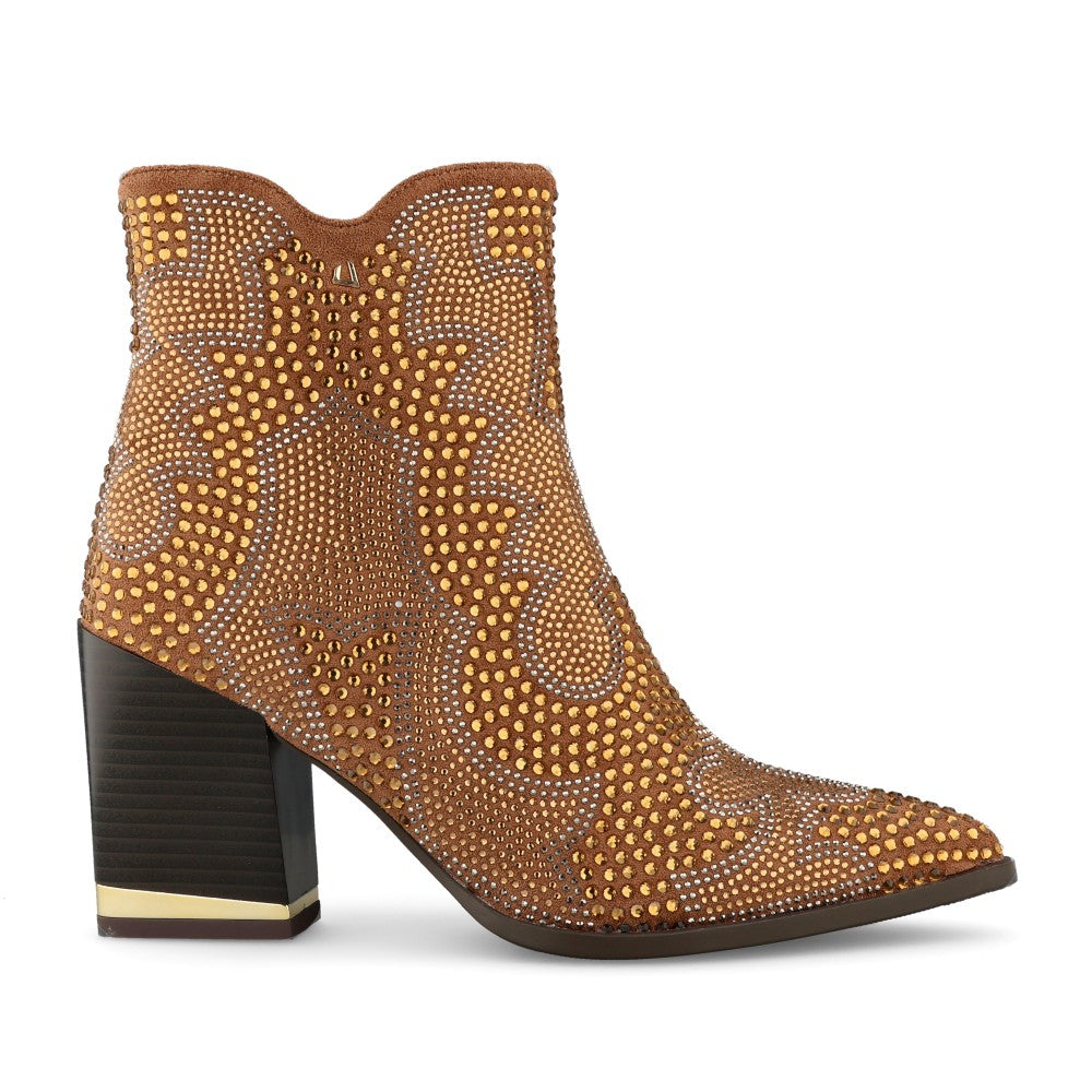 Ladies If I Had A Boat Heeled Ankle Boot In Taupe
