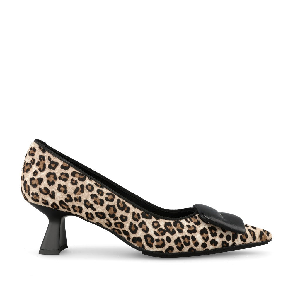 Ladies 1312903 Gineta Court Shoe In Leopard