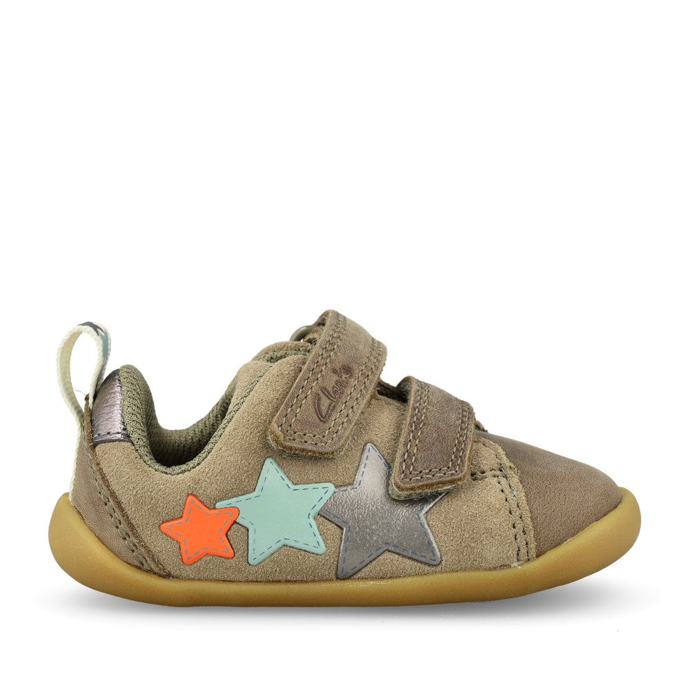 Boys Roamer City T Khaki Leather Shoe In Kids G Fit