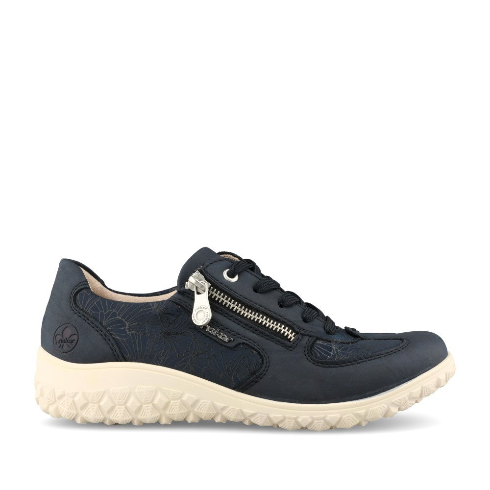 Ladies 59501 Laced Trainer In Navy