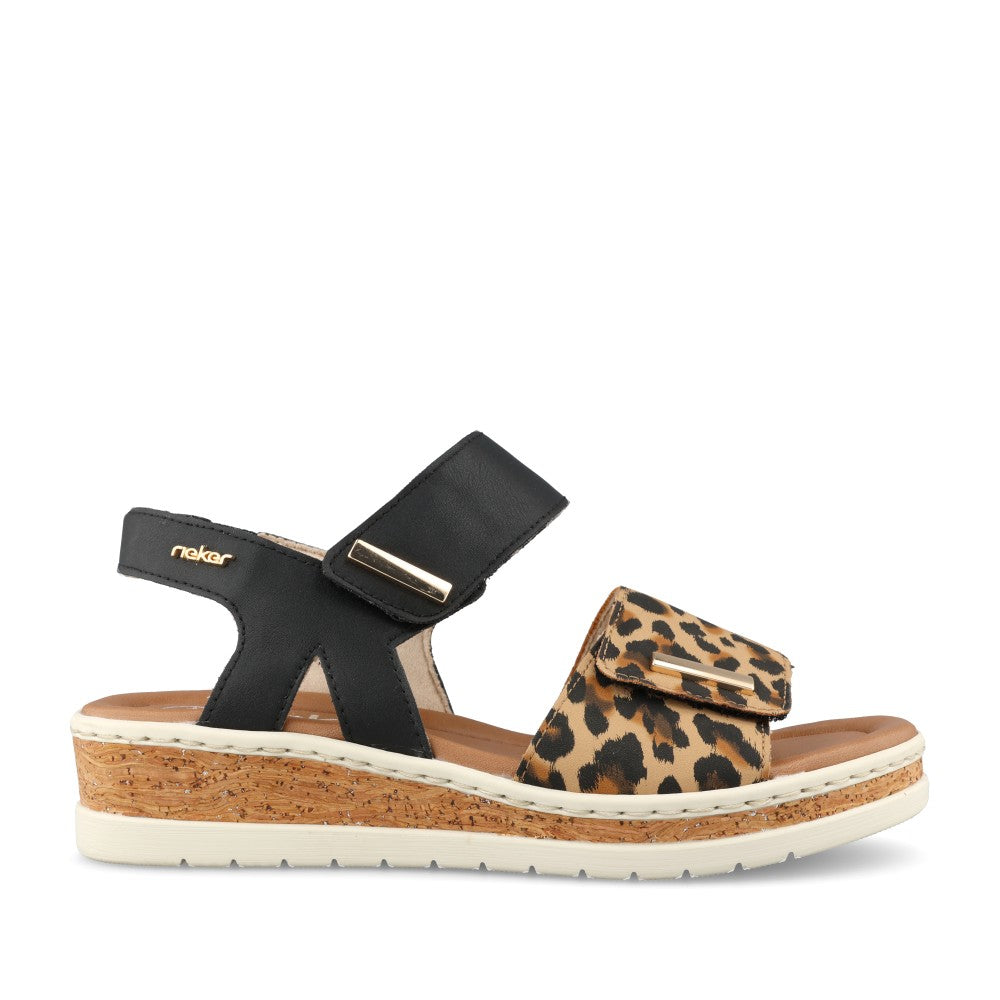 Ladies V4181 Wedge Sandal In Leopard