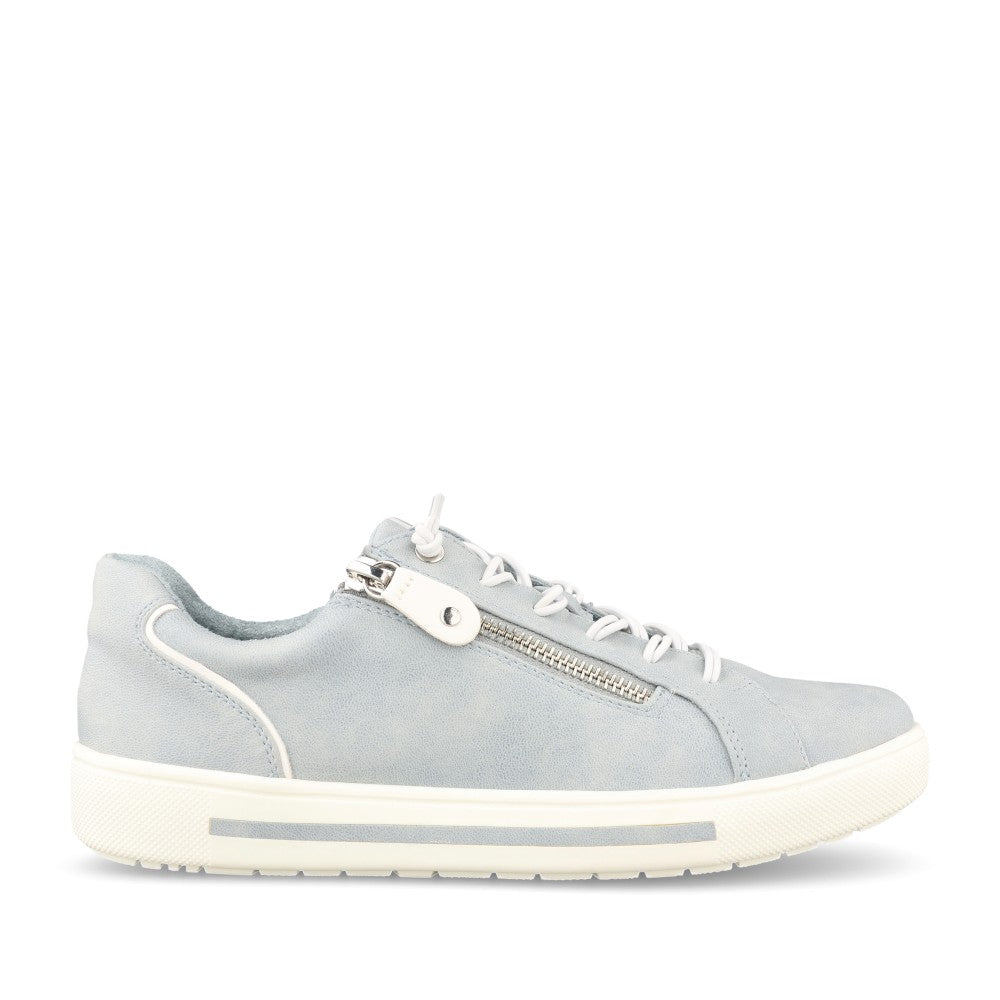 Ladies 8-23660 Laced Trainer In Sky Blue