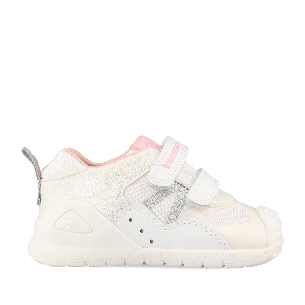 Girls 262103-b050 Double Velcro Shoe In White