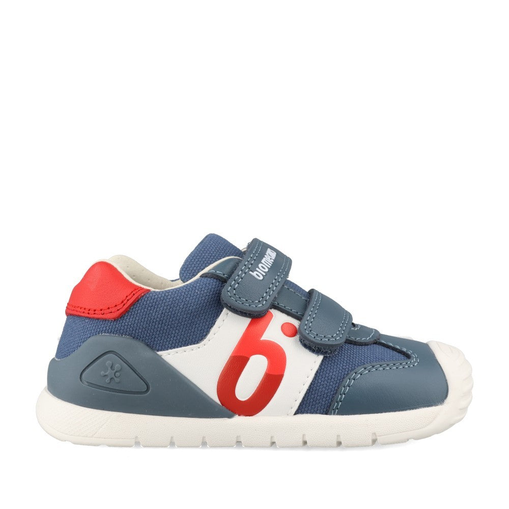 Boys 262121-a556 Double Velcro Shoe In Navy