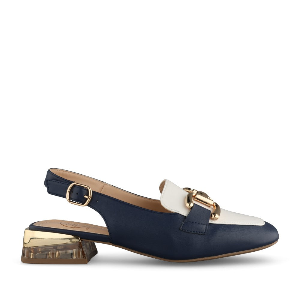 Ladies Diraz Sling Back Shoe In Navy