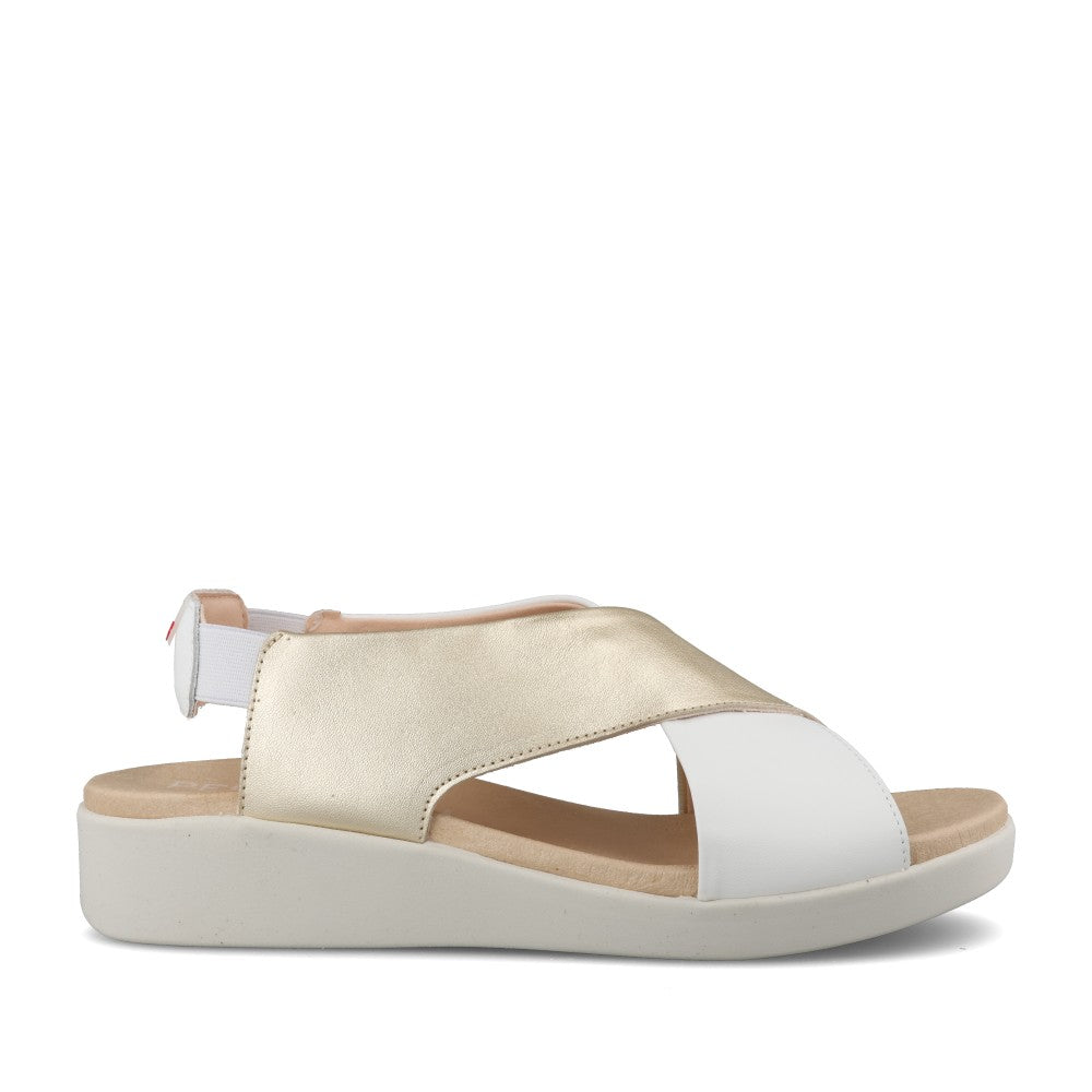Ladies 10535 Wedge Sandal In Gold