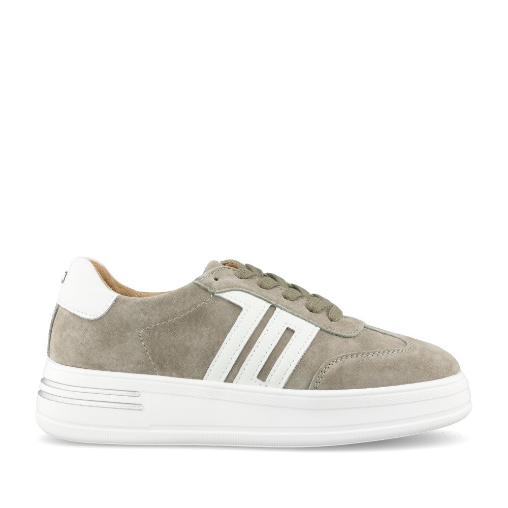 Ladies Sarno Laced Trainer In Grey