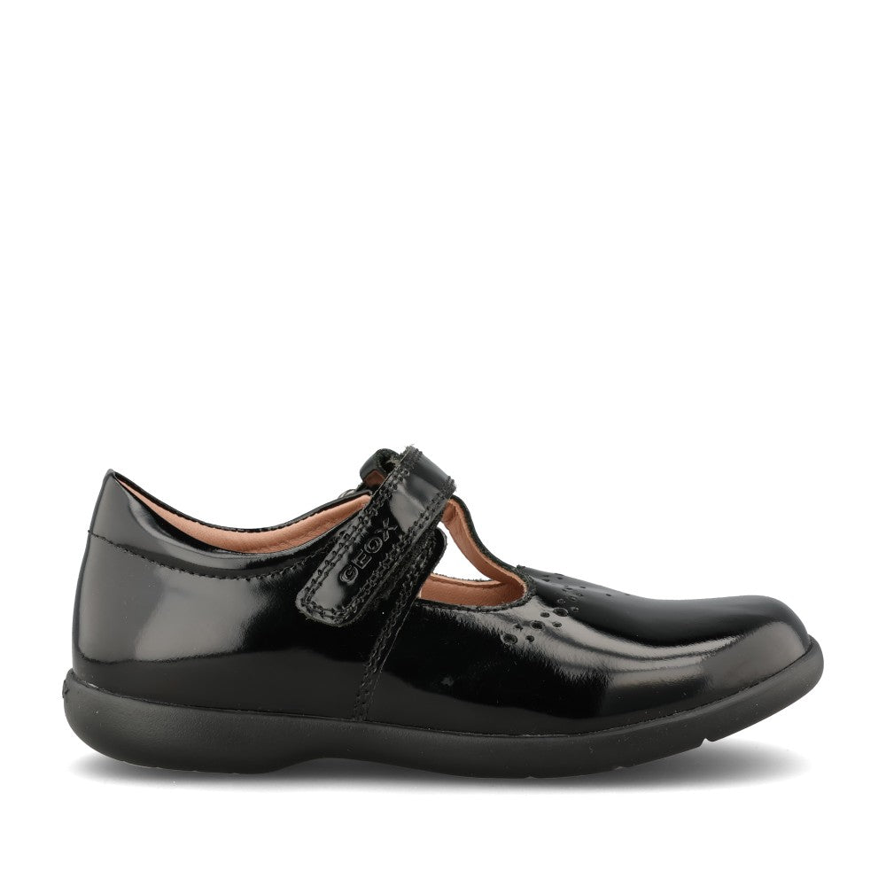 Girls J6420p Mary Jane Shoe In Blk Patent