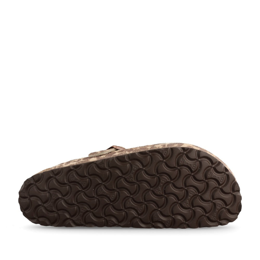 Ladies 1033324 Boston Bs Suede Clog In Leopard