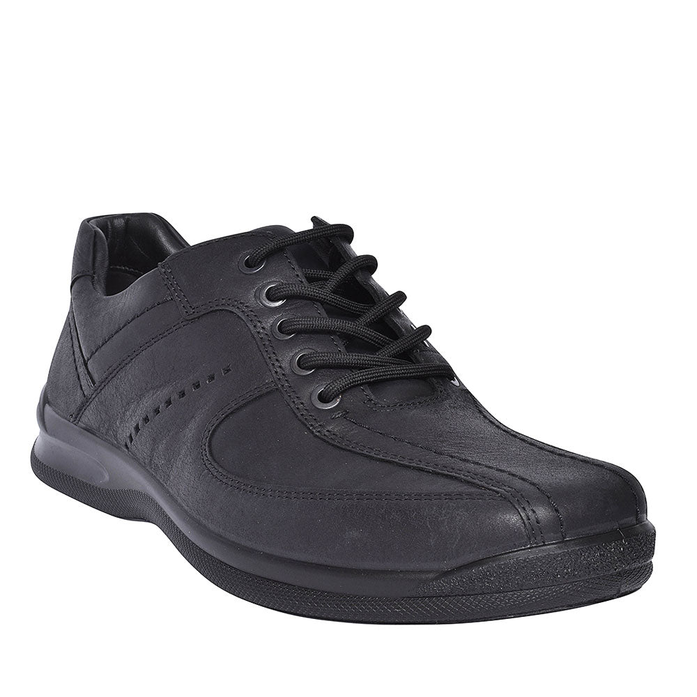 Lance Std Fit Leather Lace Shoe For Men In Black