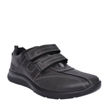 Men's Energise Std Fit Leather Velcro Shoe In Black