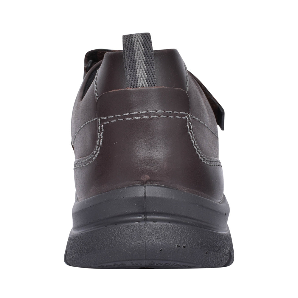 Mens Energise Leather Velcro Shoe In Brown