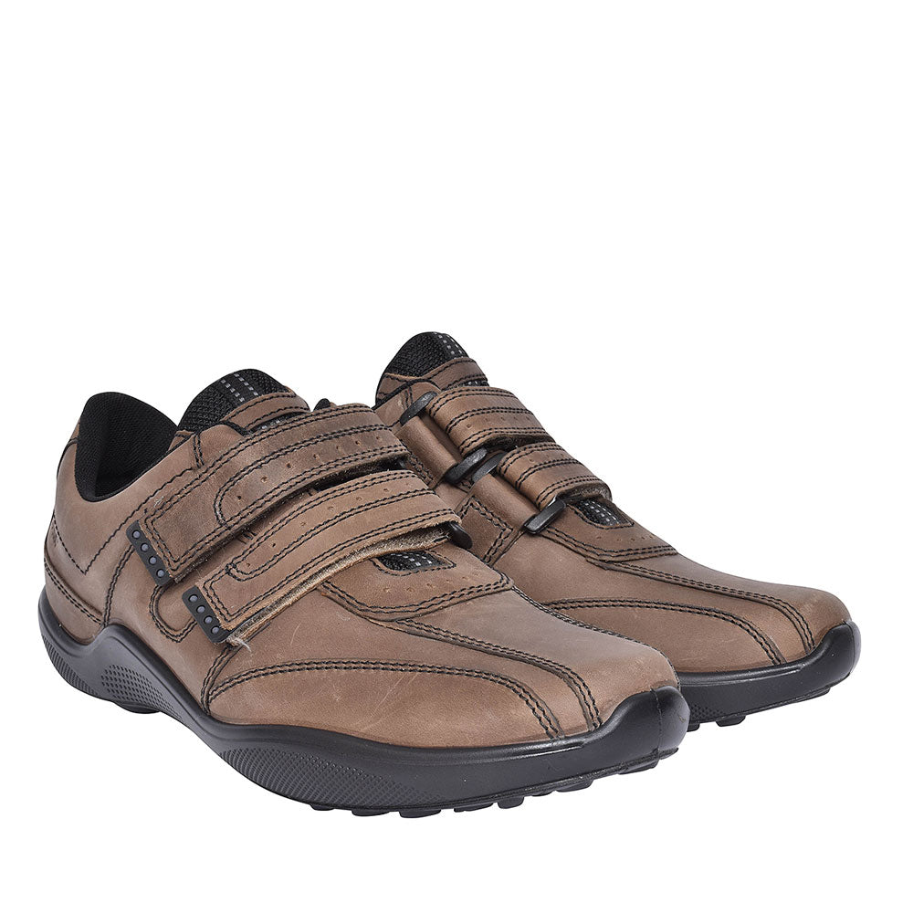 Energise Std Fit Casual Velcro Shoes For Men In Mushroom