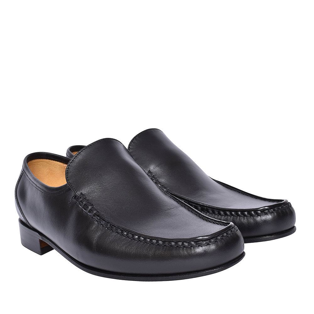 Javron Slip On Moccasins For Men In Black
