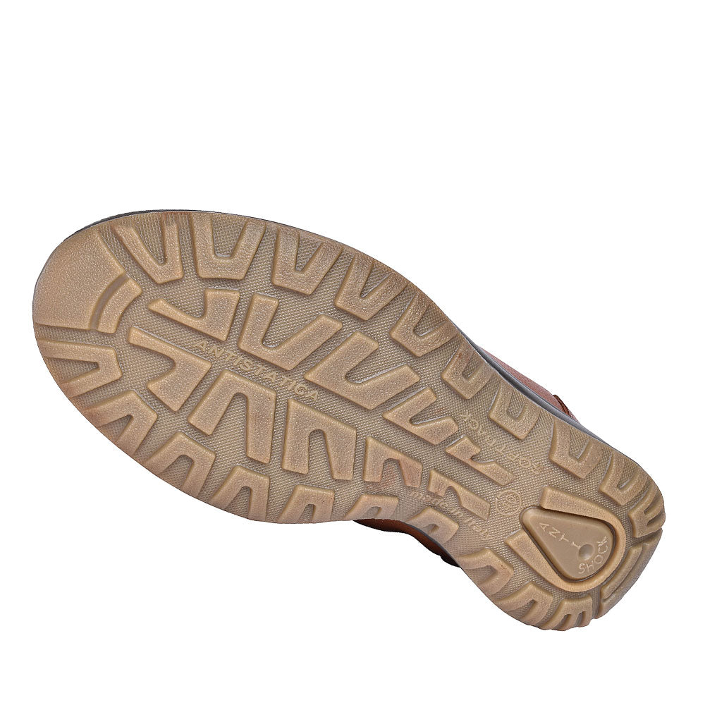 Bmg050 Livingston Tan Laced Walking Shoes For Men In Tan