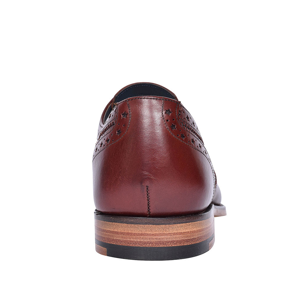 Jensen Leather Brogues For Men In Burgandy