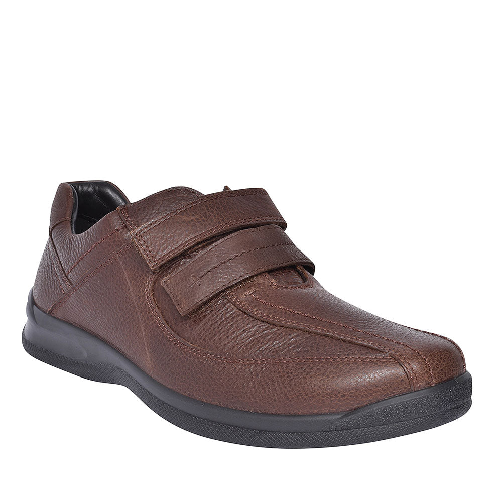 Medway Std Fit Velcro Casual Shoe For Men In Brown