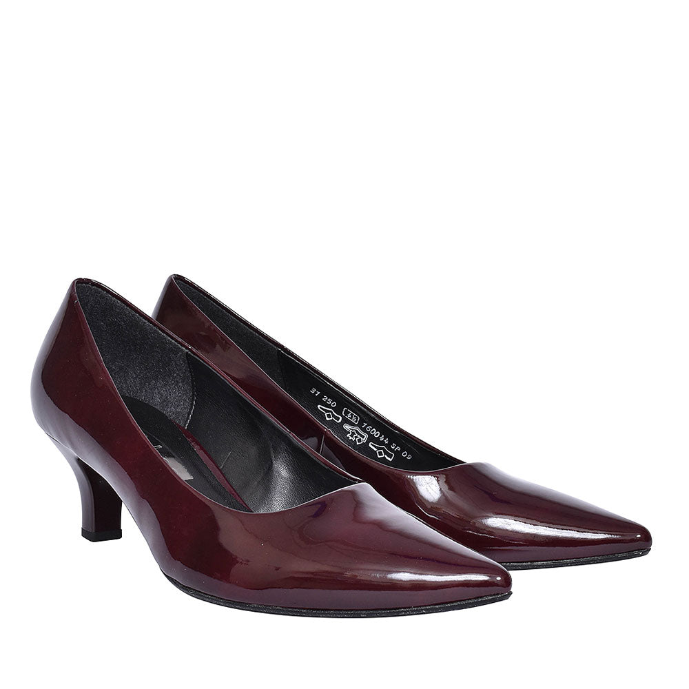250 Point Toe Mid Heel For Women In Burgandy