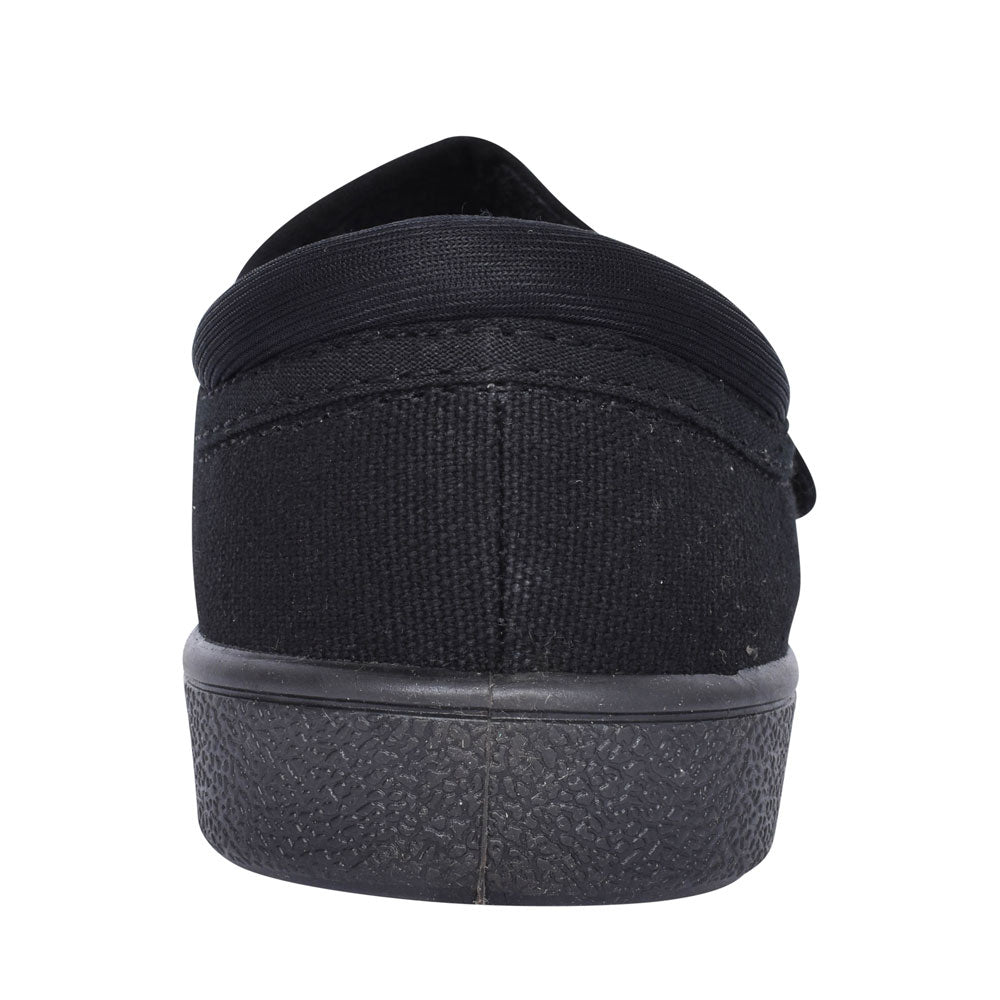 Hopper Go Black Fabric Girls Plimsolls In Kids F Fit
