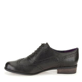 Hamble Oak Leather Brogue Shoe C Fit  In Blk Leather