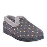 Ladies Repose 406 Wide Fit Slipper In Grey