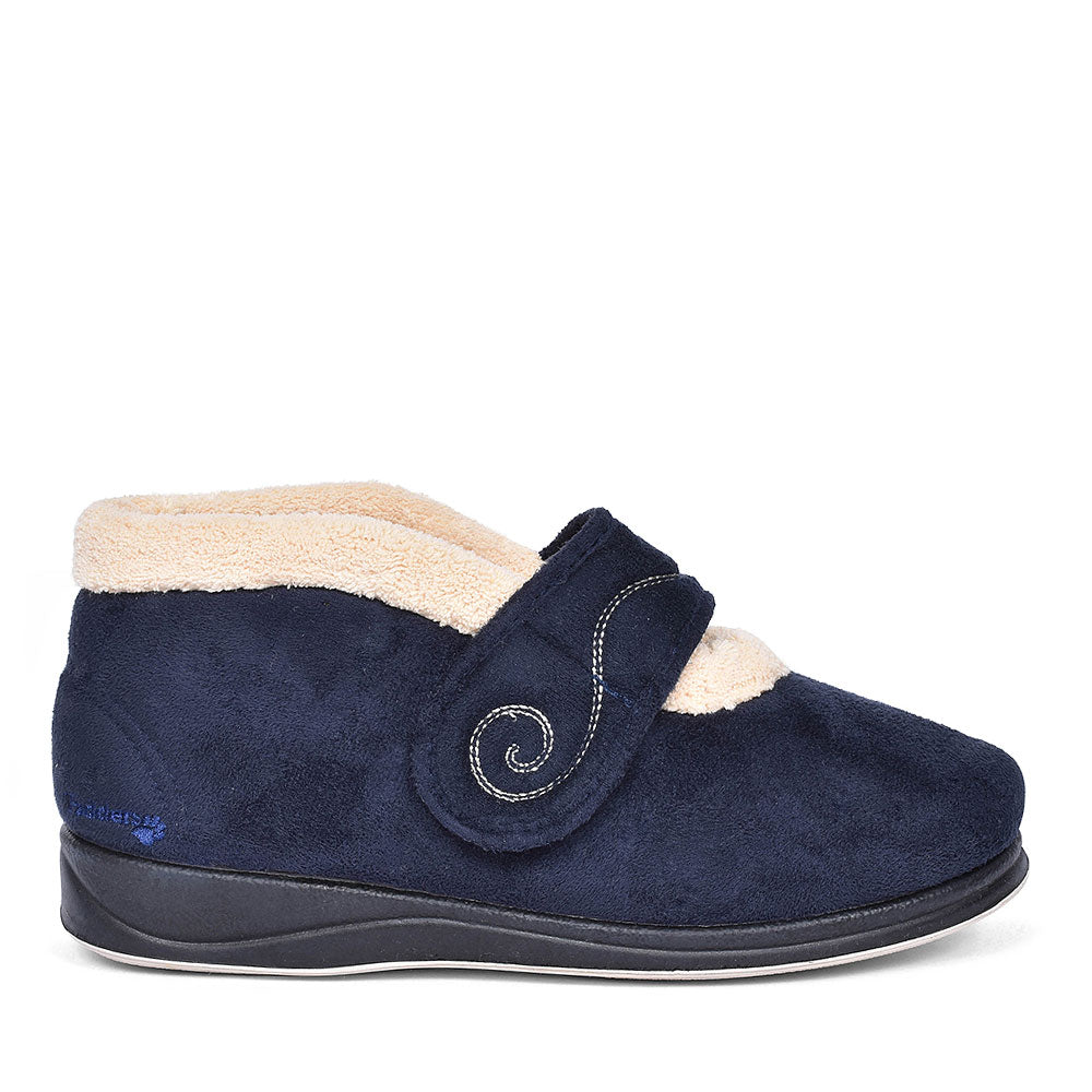 Hush Bootie Slippers For Ladies In Navy