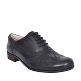 Ladies Hamble Oak Leather D Fit Brogue  In Blk Leather
