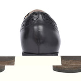 Ladies Hamble Oak Leather D Fit Brogue  In Blk Leather
