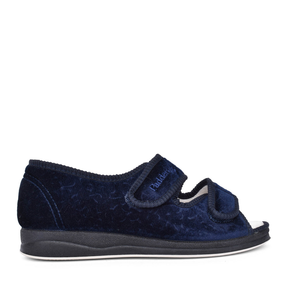 Ladies Lydia 414 Wide Fit Open Toe Slipper In Navy
