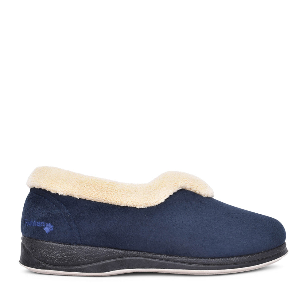 Ladies Carmen 417 Wide Fit Slipper In Navy