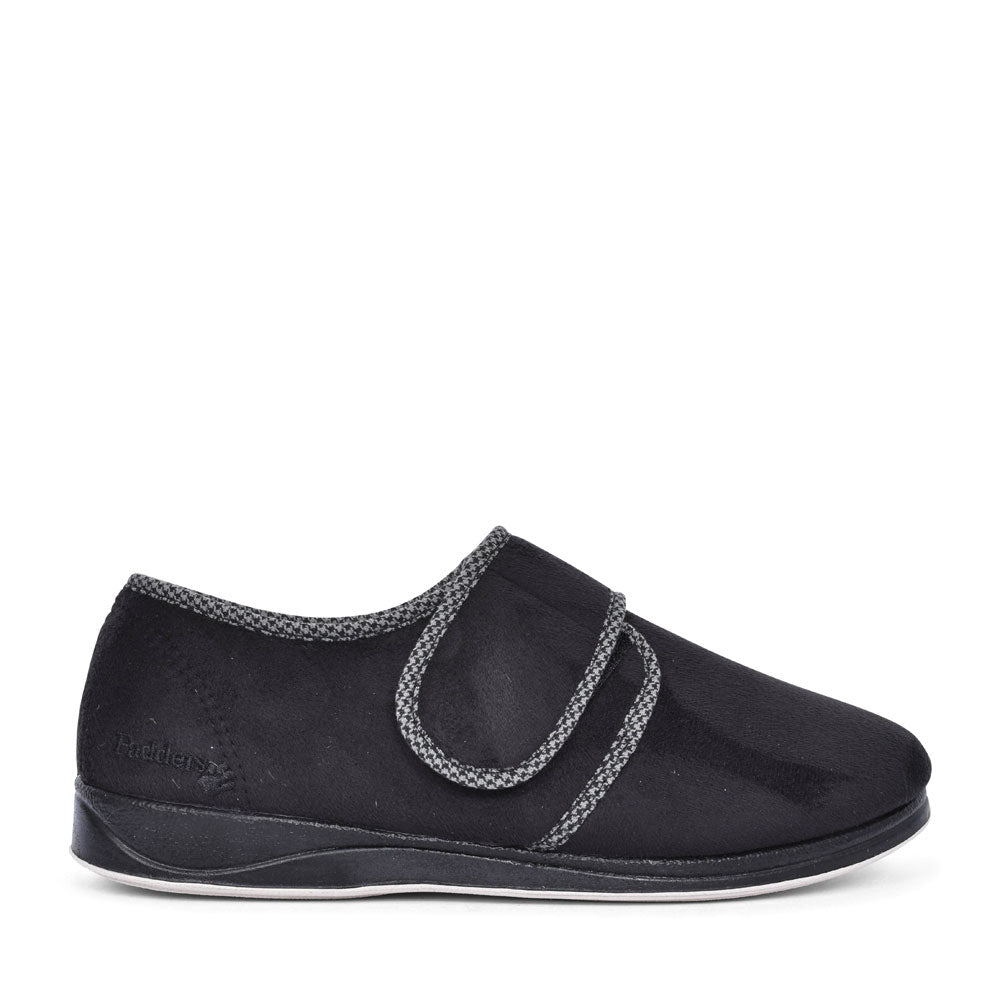 Harry Velcro Slipper For Men In Black