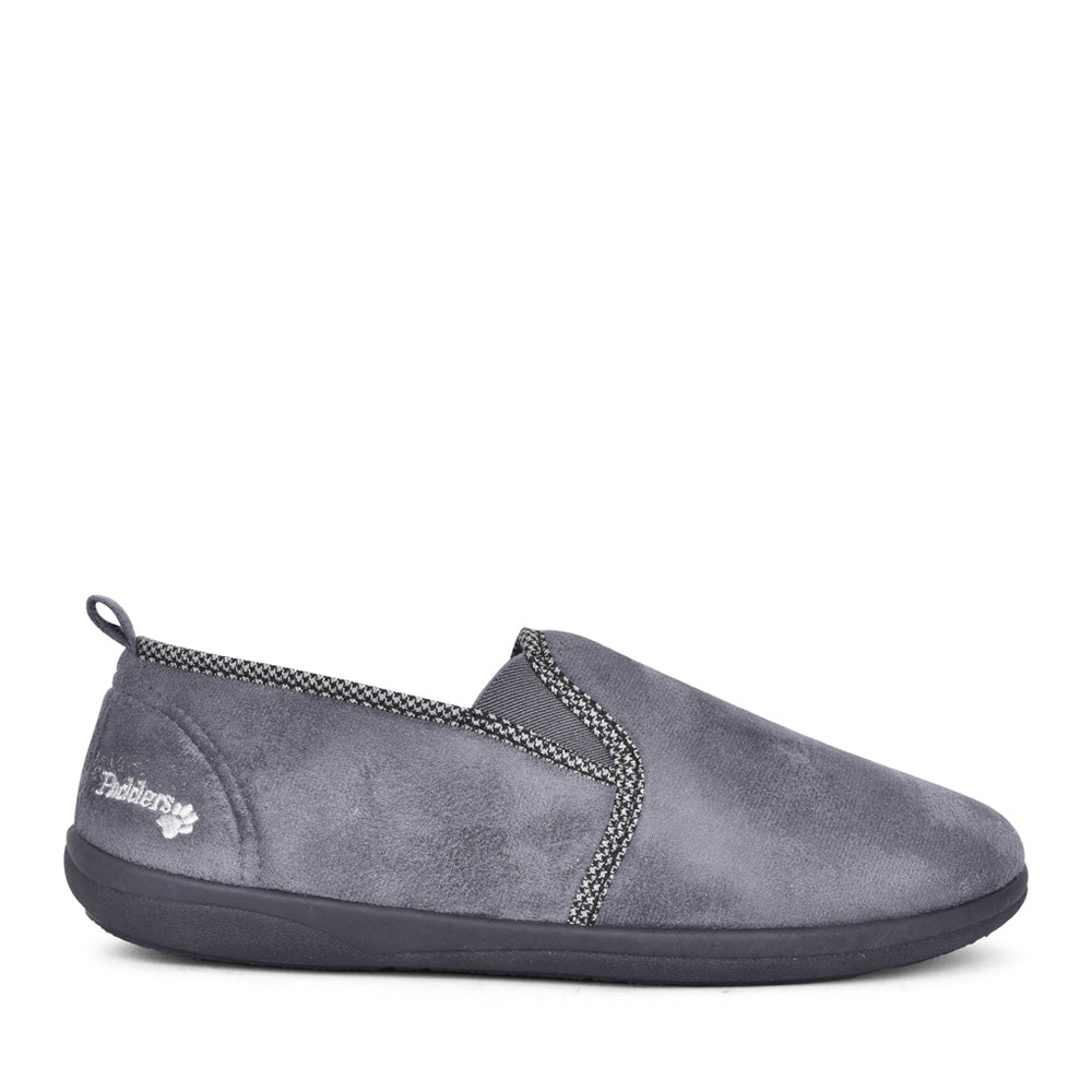 Mens Lewis 470 Wide Fit Slipper In Grey