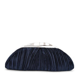 Ladies Zlv132 Diamante Trim Clutch In Blue