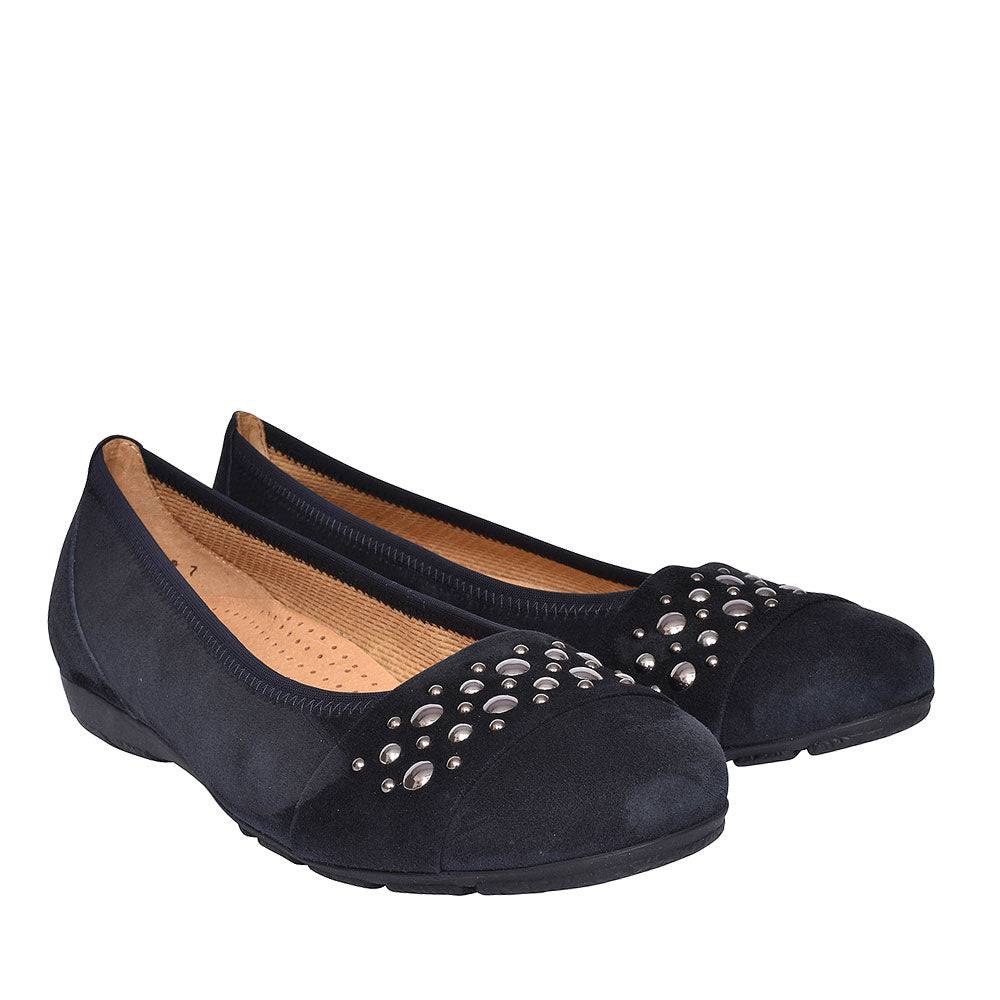 Electra Womens Ballerina Pumps In Navy