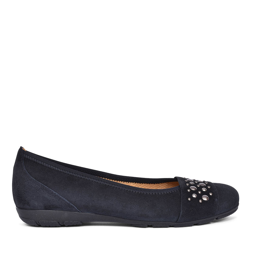 GABOR WOMENS BALLERINA PUMPS in NAVY