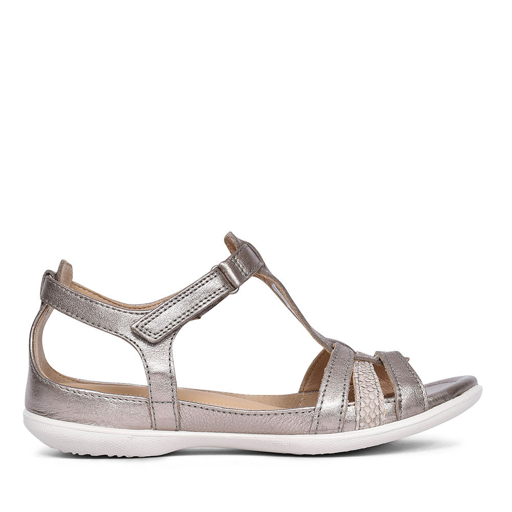 ECCO T-BAR SANDAL FOR LADIES in GREY