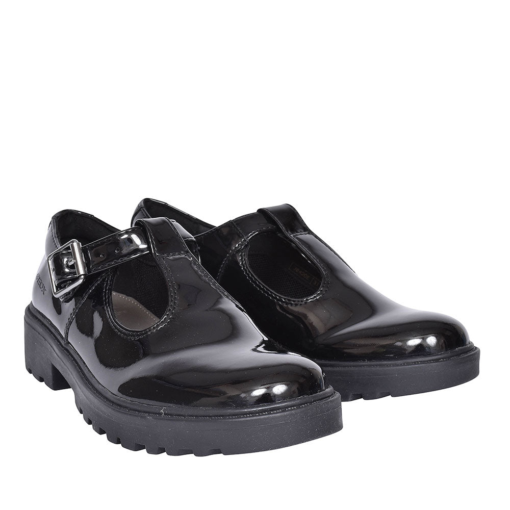 Girls J8420e Casey Shoe In Blk Patent