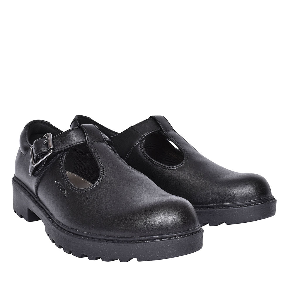 Girls J8420e Casey Shoe For Girls In Blk Leather