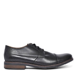 Becken Cap Leather H-fit Shoe For Men In Blk Leather