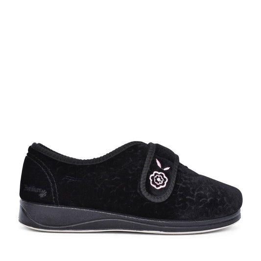Camilla Flower Slipper For Ladies In Black