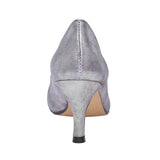 Peep Toe Court Shoe For Ladies In Pewter