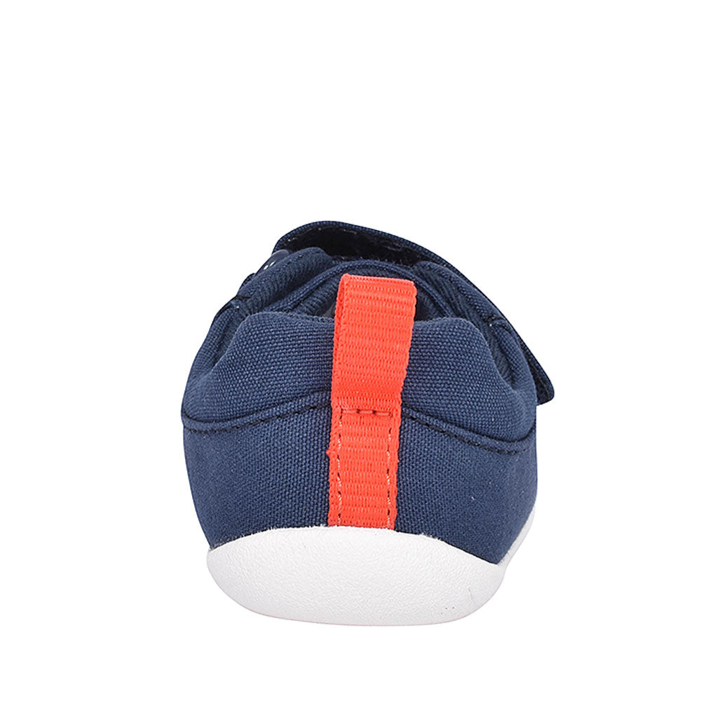 Boys Pre-walker Roam Craft Navy Canvas Shoe  In Kids F Fit