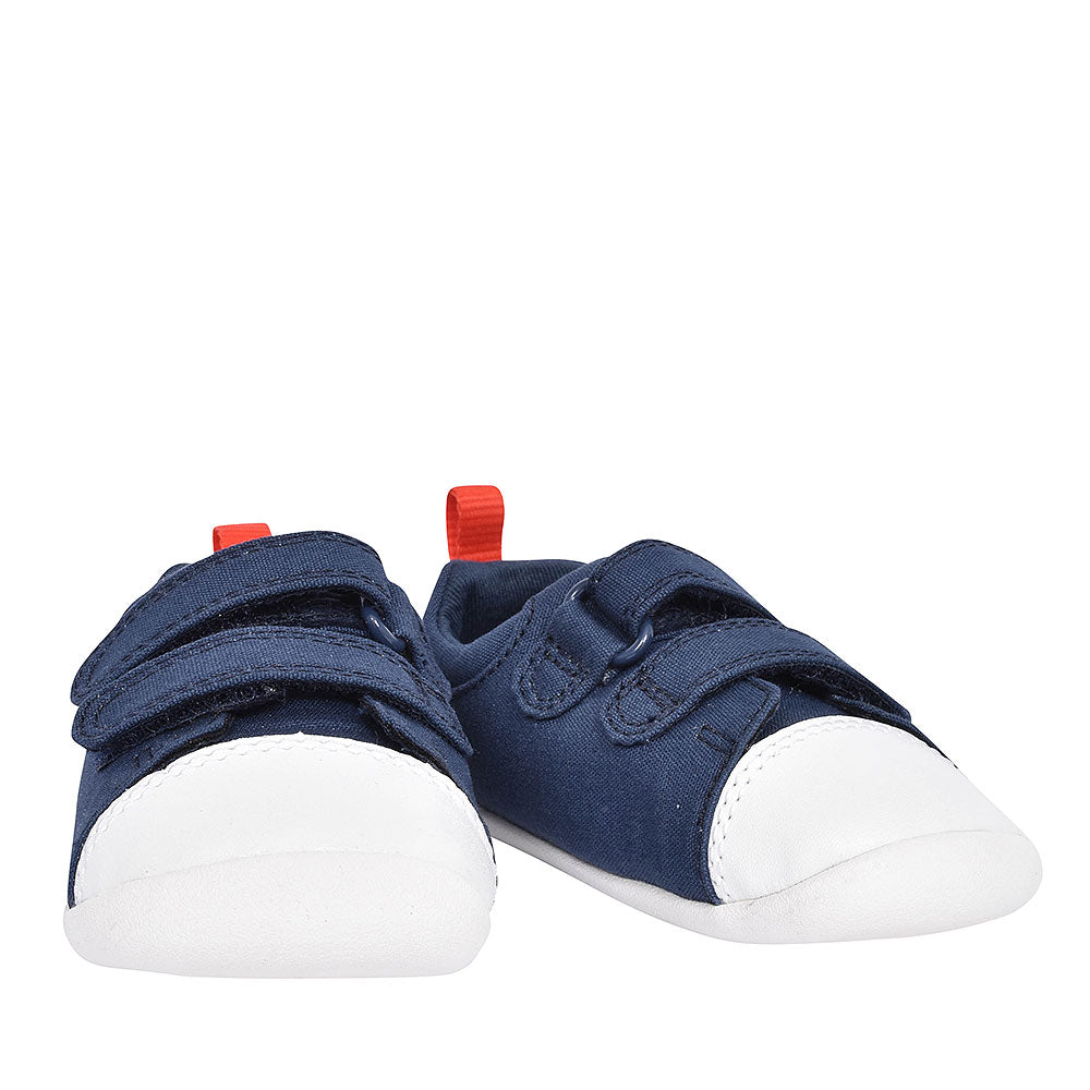 Boys Pre-walker Roam Craft Navy Canvas Shoe  In Kids F Fit