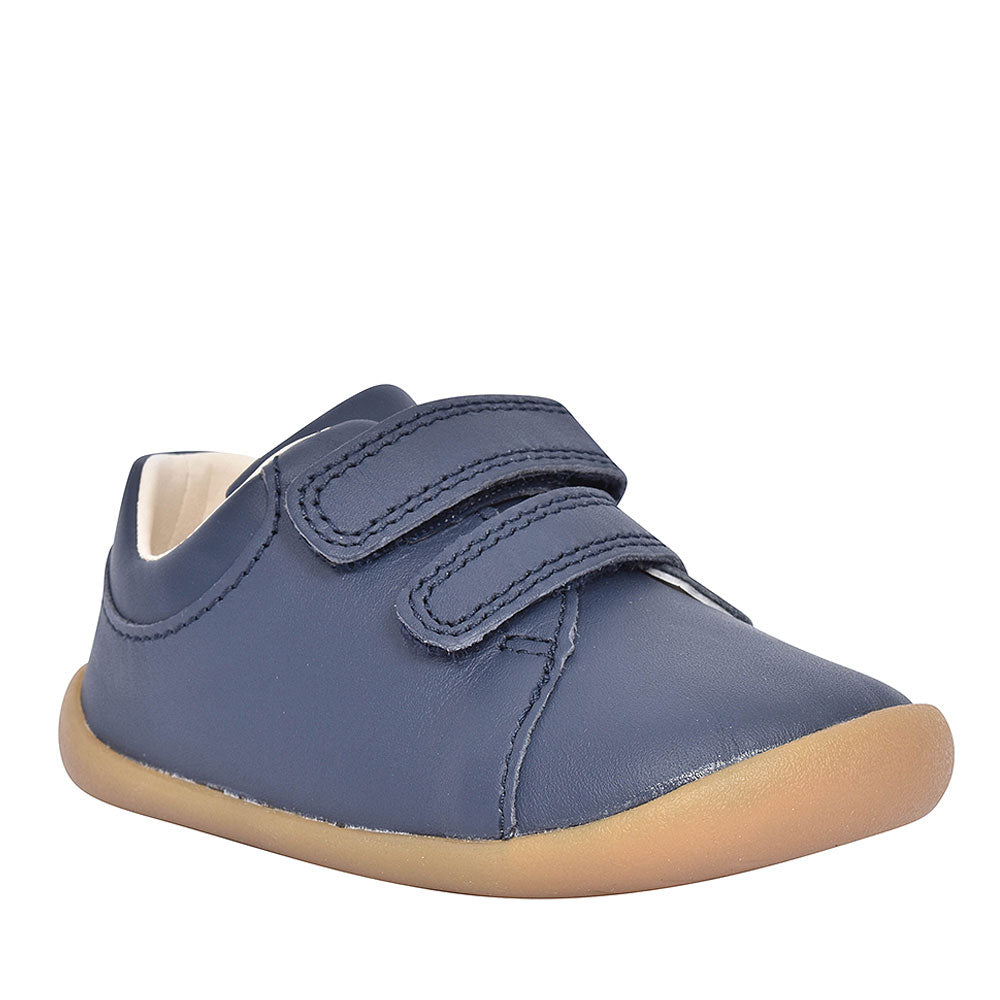 Boys Pre-walker Roamer Craft Navy Leather Shoe  In Kids G Fit