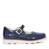 Crown Jump Navy Patent Shoe For Girls In Kids F Fit