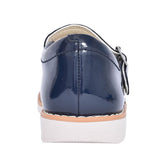 Crown Jump Navy Patent Shoe For Girls In Kids F Fit
