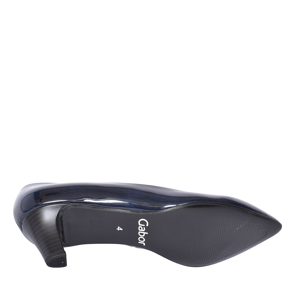 350 Pointed Mid Heel Shoe For Ladies In Navy