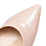 350 Pointed Mid Heel Shoe For Ladies In Nude
